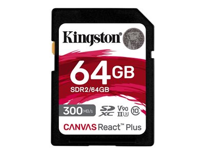 KINGSTON 64GB Canvas React Plus SDXC - SDR2/64GB