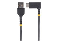 StarTech 6ft (2m) USB A to C Charging Cable Right Angle, Heavy Duty Fast Charge USB-C Cable, USB 2.0 A to Type-C, Durable and