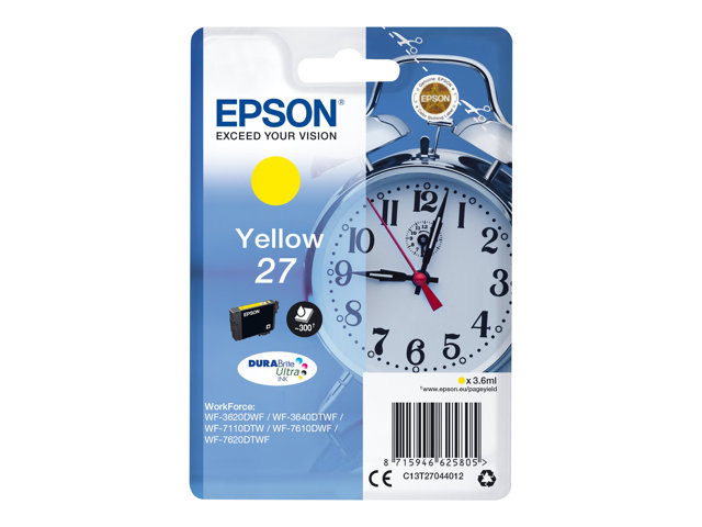 Image of Epson 27 - yellow - original - ink cartridge