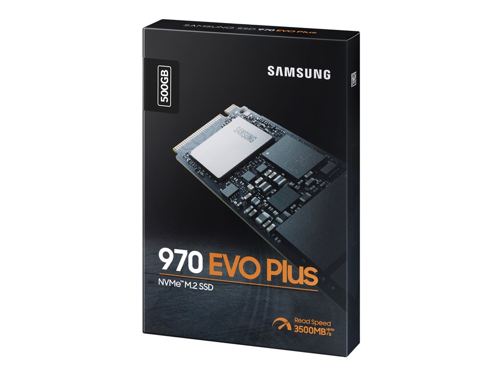 Samsung 970 Plus MZ-V75S500BW - SSD encrypted - 500 GB - internal - M.2 2280 - PCIe 3.0 x4 (NVMe) - buffer: 512 MB - 256-bit AES - TCG Opal Encryption - for Next Unit of Computing 11 Essential - NUC11ATKPE