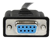 StarTech 2m Black DB9 RS232 Serial Null Modem Cable F/F - DB9 Female to Female - 9 pin RS232 Null Modem Cable - 2 meter, Blac