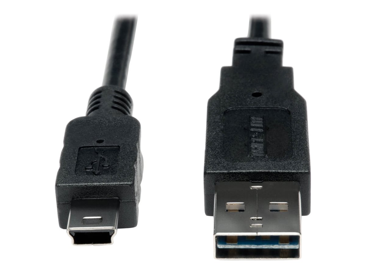 Tripp Lite 3ft USB 2.0 High Speed Converter Adapter Cable Reversible A to 5Pin Mini B M/M 3'