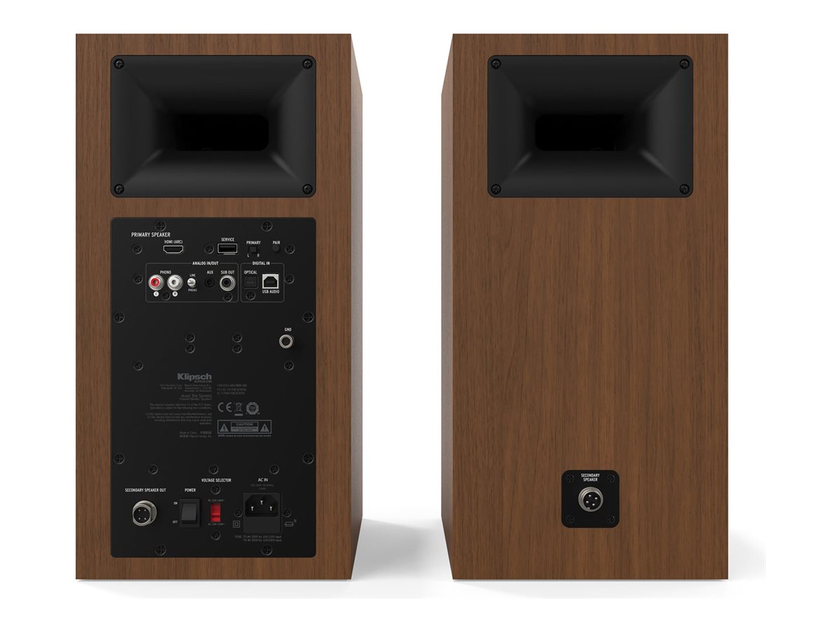 Klipsch The Sevens Bluetooth Speakers - Walnut - THESEVENSW