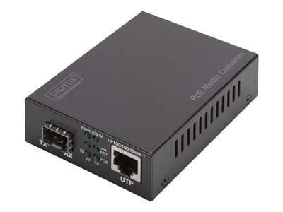 DIGITUS Konverter Gigabit PoE Media SFP/RJ45 - DN-82140