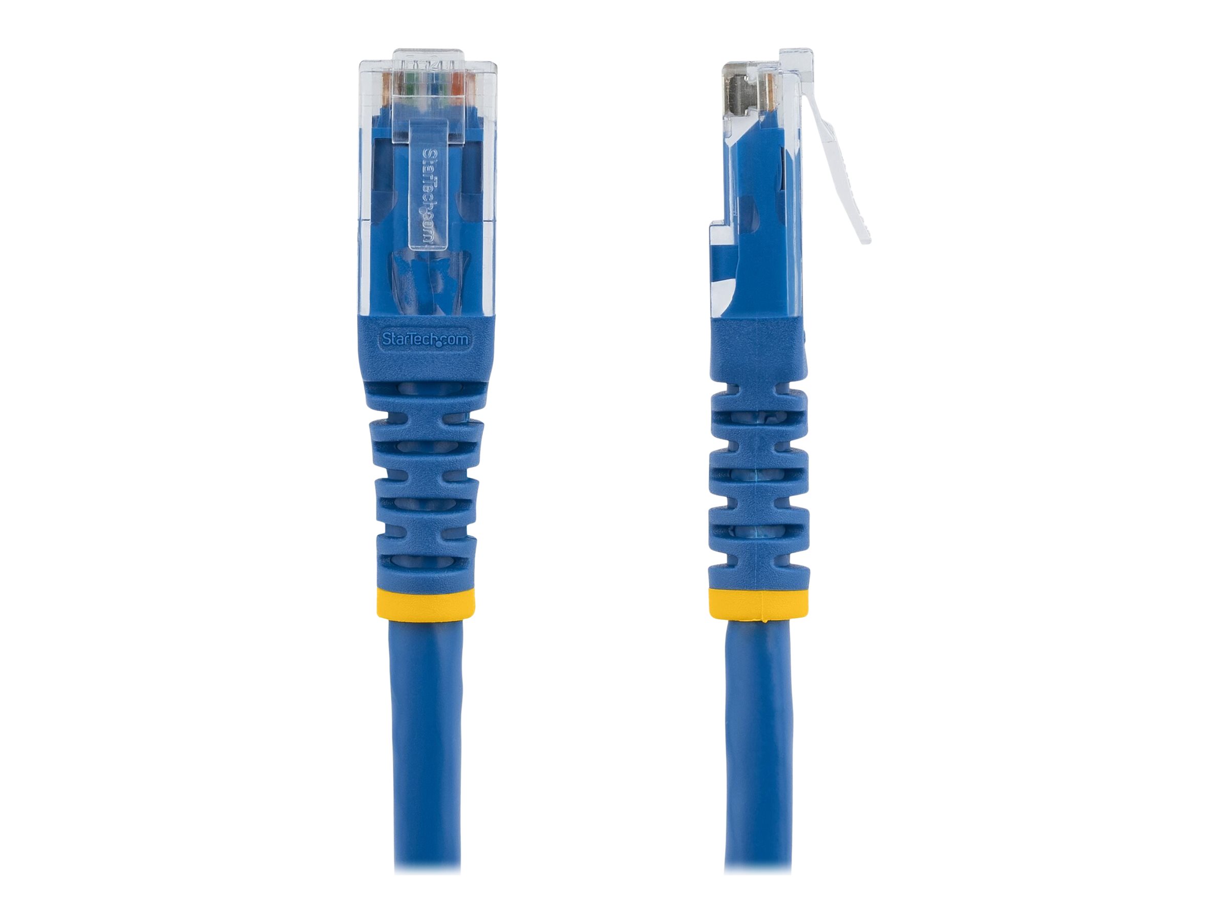 Startech 15ft CAT6 Ethernet Cable 10 Gigabit Molded RJ45 650MHz 100W PoE Patch Cord CAT 6 10GbE Product shot Close-up 75800