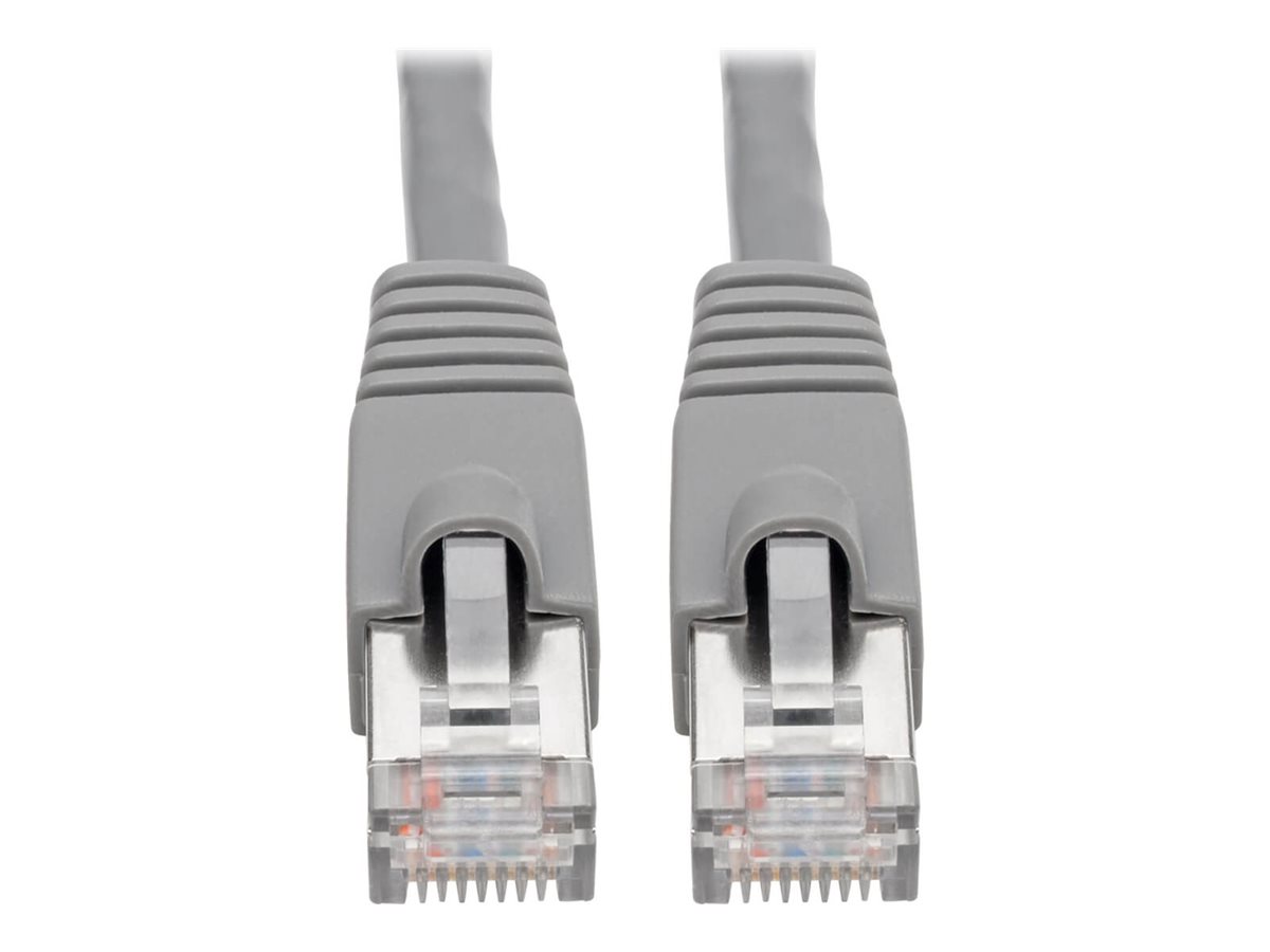 Tripp Lite Cat6a 10G-Certified Snagless Shielded STP Network Patch Cable (RJ45 M/M), PoE, Gray, 5 ft.