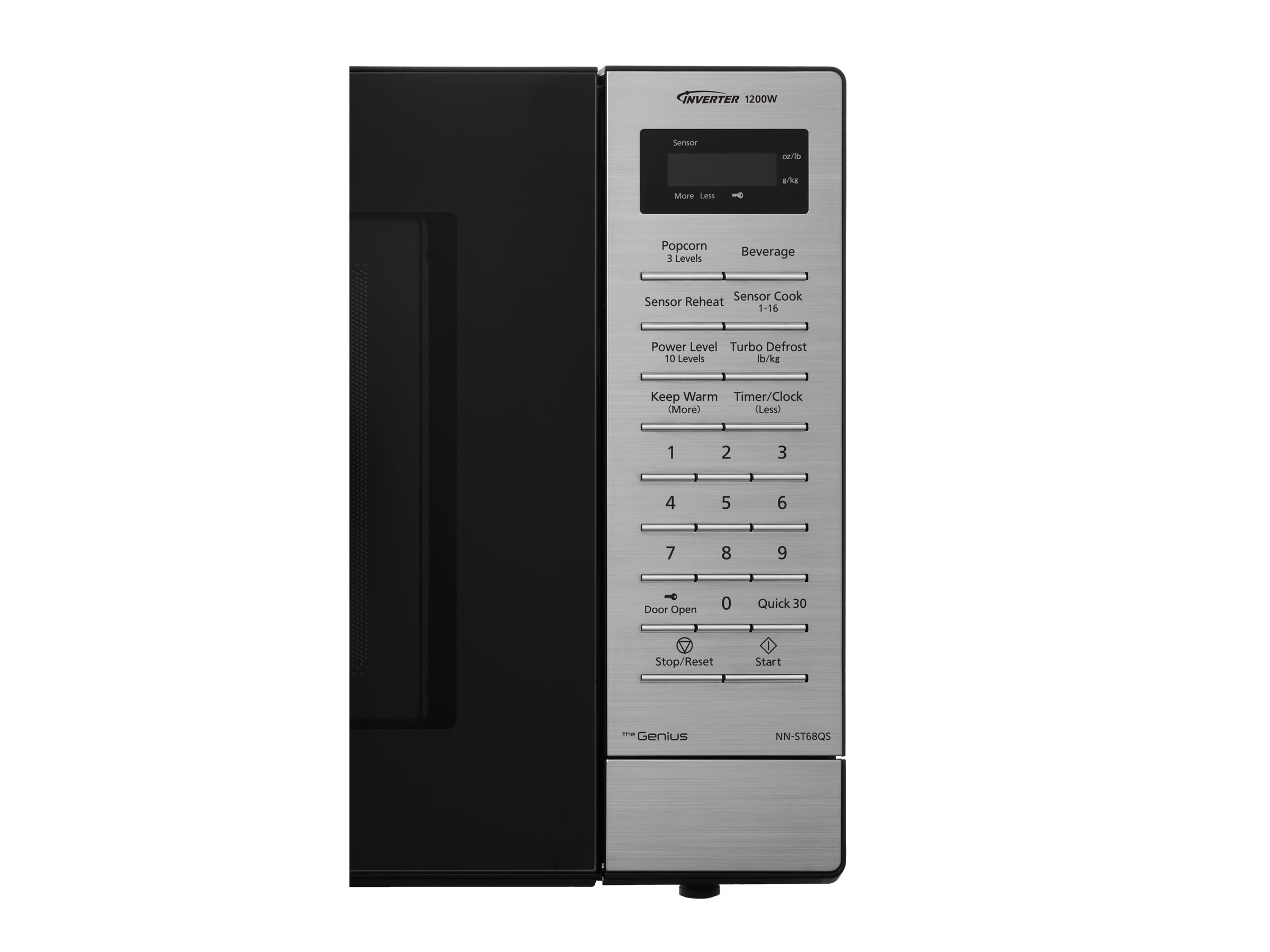 Panasonic Genius 1.2 cu ft. Microwave Oven - Black Stainless Steel