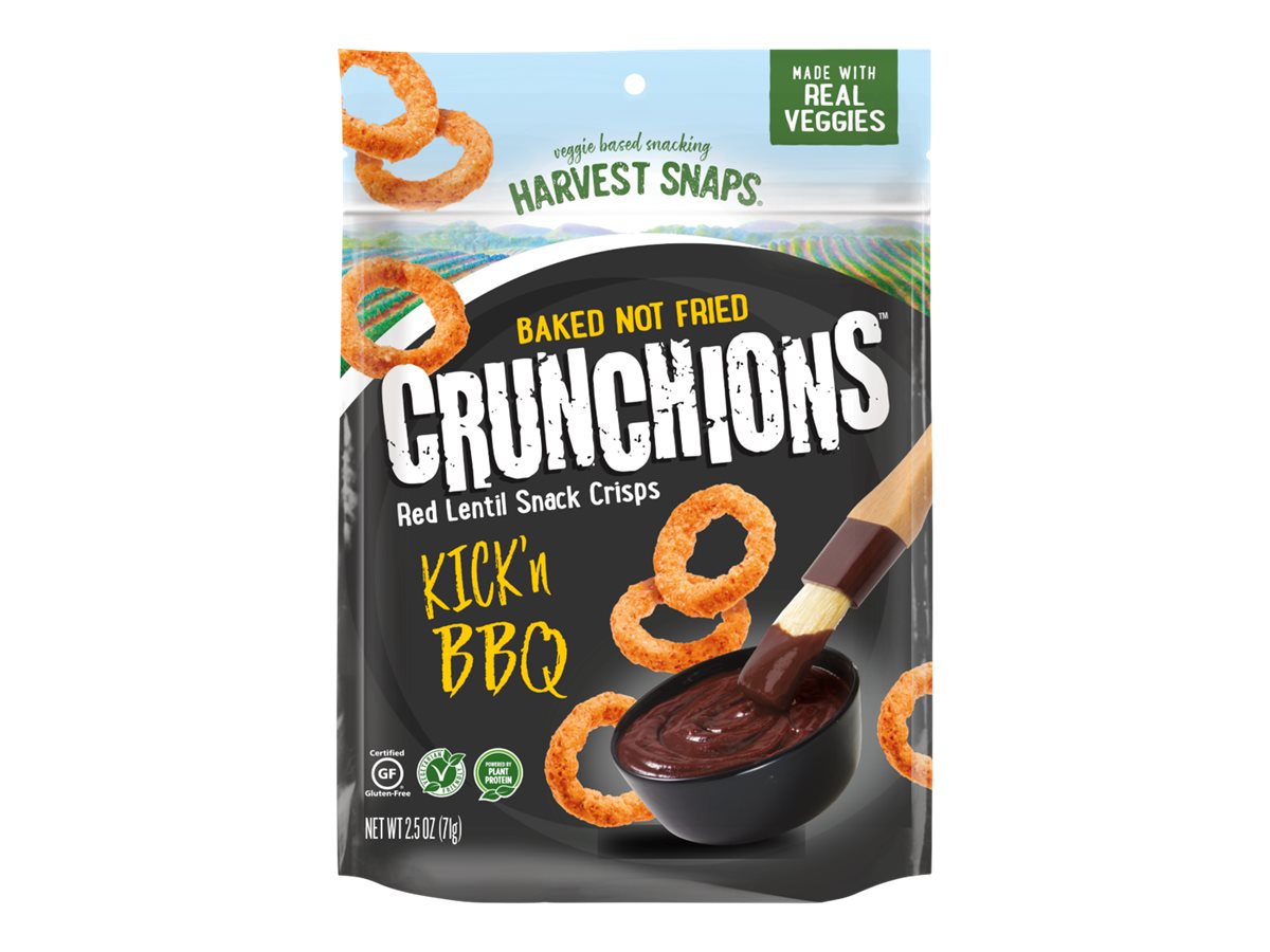 Harvest Snaps Red Lentil Crunchy Loops Kick'N BBQ, 2.5 oz - Foods Co.