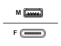 AddOn - USB cable - USB Type A (M) to USB-C (F)
