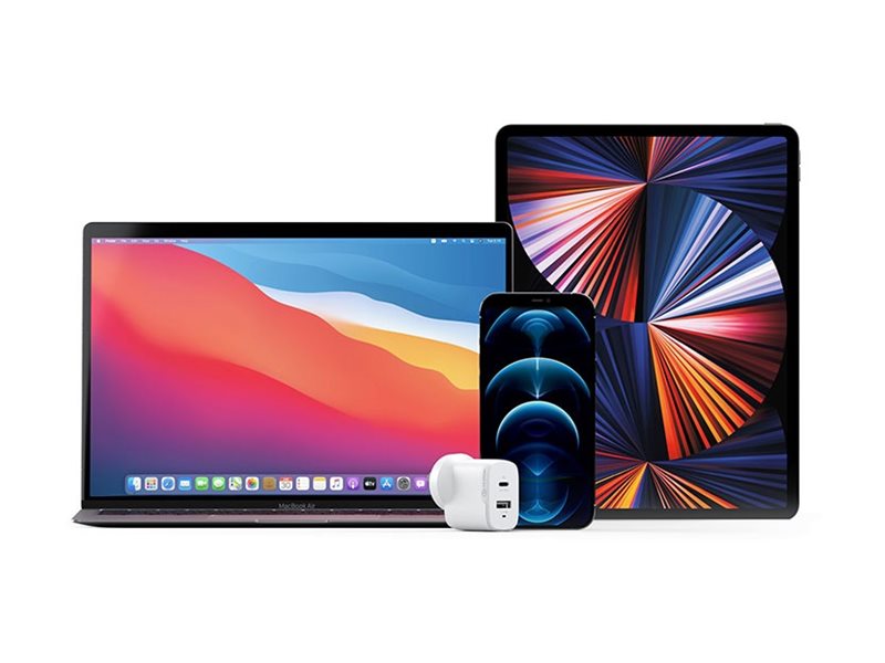 ALOGIC Rapid Power 2X32 power adapter USB-C USB 32 Product shot Left-angle 79450