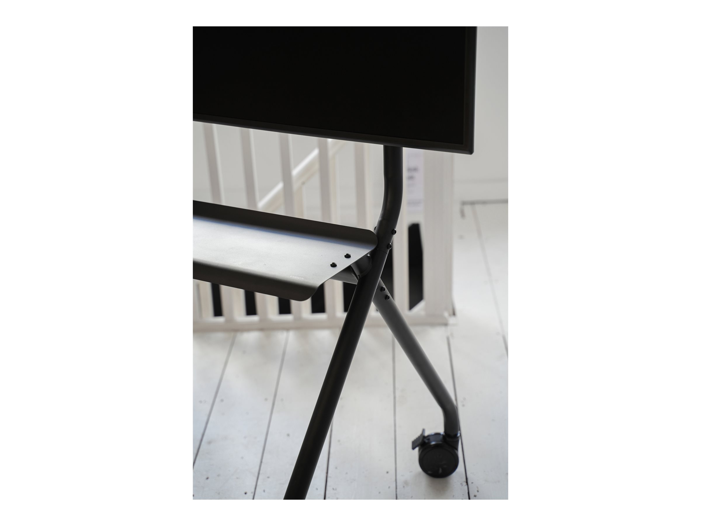 Vision VFM-F12 Displaywagen 55"-100" Stahl Mattschwarz