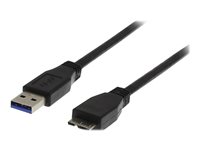 DELTACO USB 3.0 USB-kabel 50cm Sort