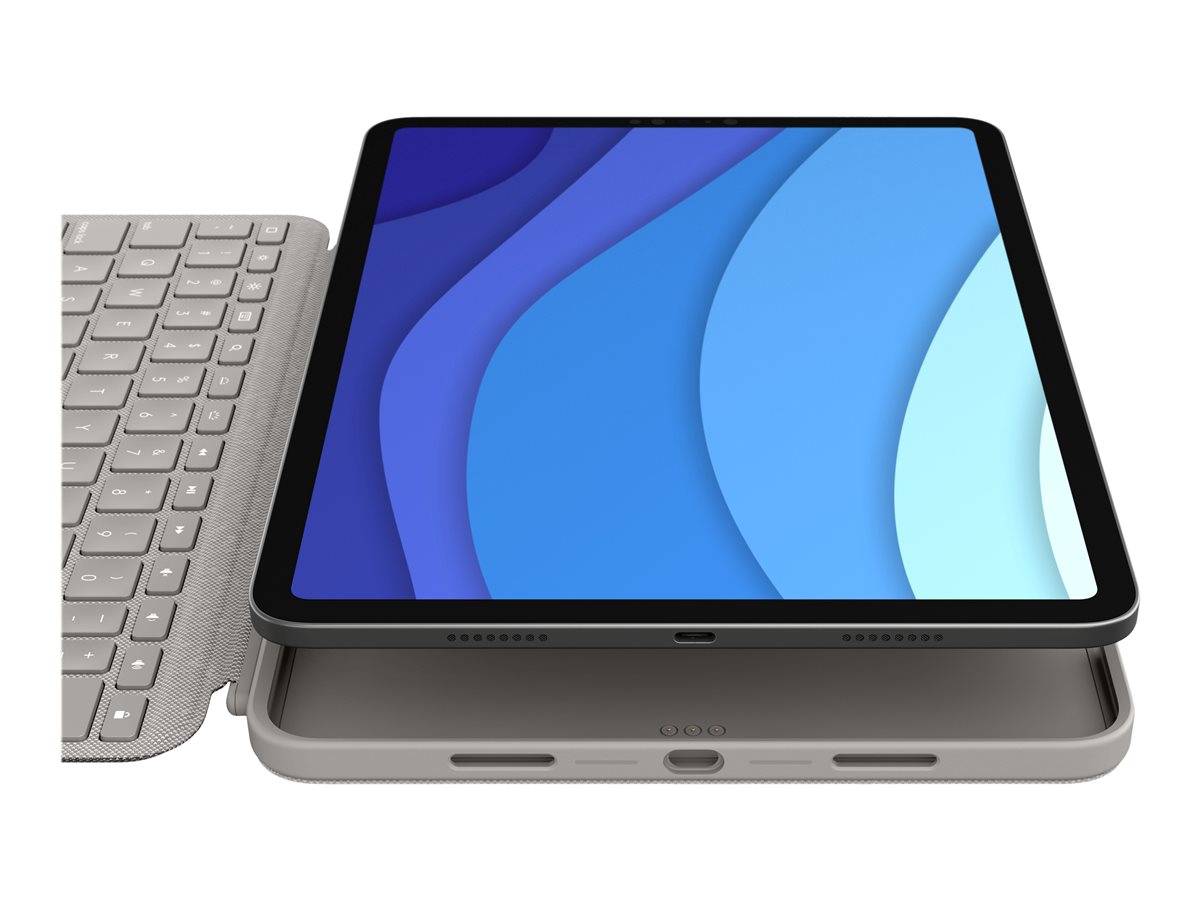 Logitech Combo Touch - klávesnice a pouzdro - s trackpad - QWERTY - italská - písek (sand) Vstupní zařízení – foto 5