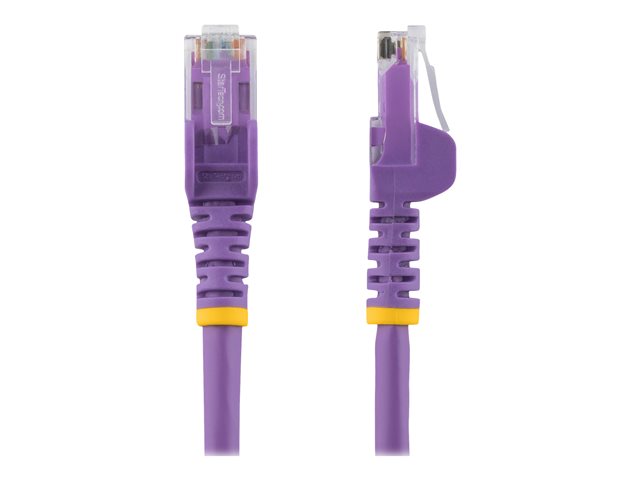 Image of StarTech.com 1m CAT6 Ethernet Cable, 10 Gigabit Snagless RJ45 650MHz 100W PoE Patch Cord, CAT 6 10GbE UTP Network Cable w/Strain Relief, Purple, Fluke Tested/Wiring is UL Certified/TIA - Category 6 - 24AWG (N6PATC1MPL) - network cable - 1 m - purple
