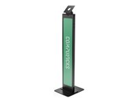 Compulocks BrandMe stand - for tablet enclosure - brandable - black - with Lighting Kit