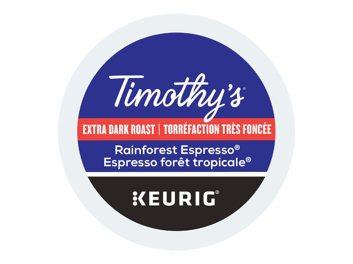 Timothy's Rainforest Espresso K-Cup Coffee Pods - 30's