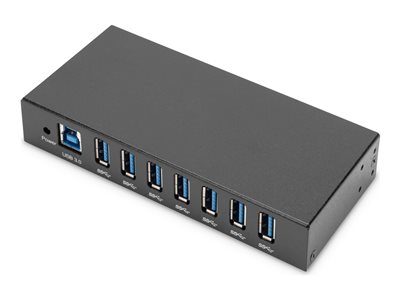DIGITUS USB-Hub    7-Port 3.0->4xA3.0 industrial line schw.
