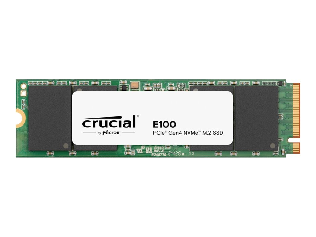 Crucial E100 SSD 2 TB PCIe 4.0 x4 Product shot Front 979650