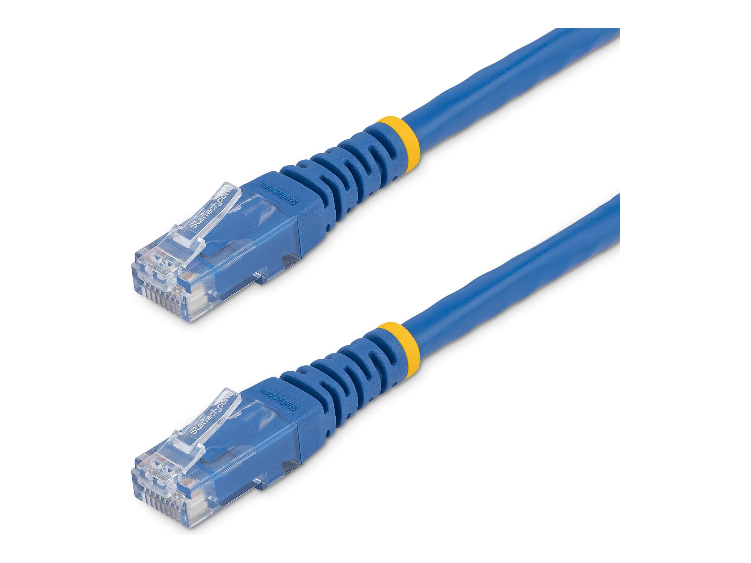 Startech 1ft CAT6 Ethernet Cable 10 Gigabit Molded RJ45 650MHz 100W PoE Patch Cord CAT 6 10GbE Product shot Close-up 75800