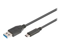 DIGITUS USB Type-C kabel 1m Sort