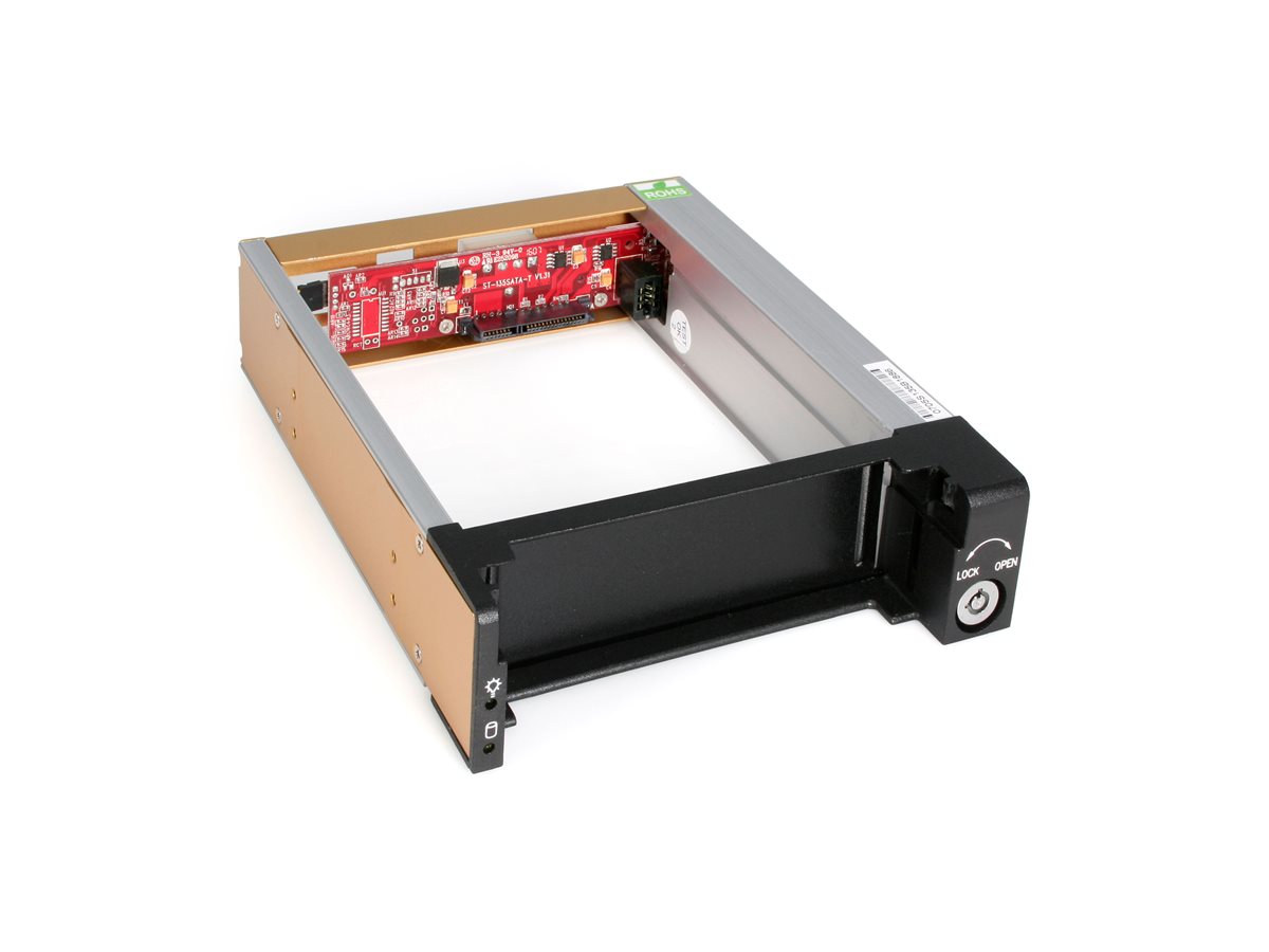 StarTech.com 5.25 in Rugged SATA Hard Drive Mobile Rack Drawer - Aluminum Removable Hard Drive Bay (DRW150SATBK) - skladovací mobilní rack – foto 8