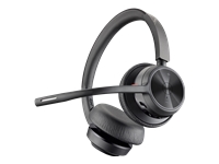 Poly Voyager 4320 - Voyager 4300 UC series - headset - on-ear - Bluetooth - wireless, wired - USB-C - black - Zoom Certified