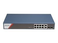 Hikvision Smart Managed Series DS-3E1512HP-SI-8P2T2F Switch 8-porte Gigabit Ethernet PoE++