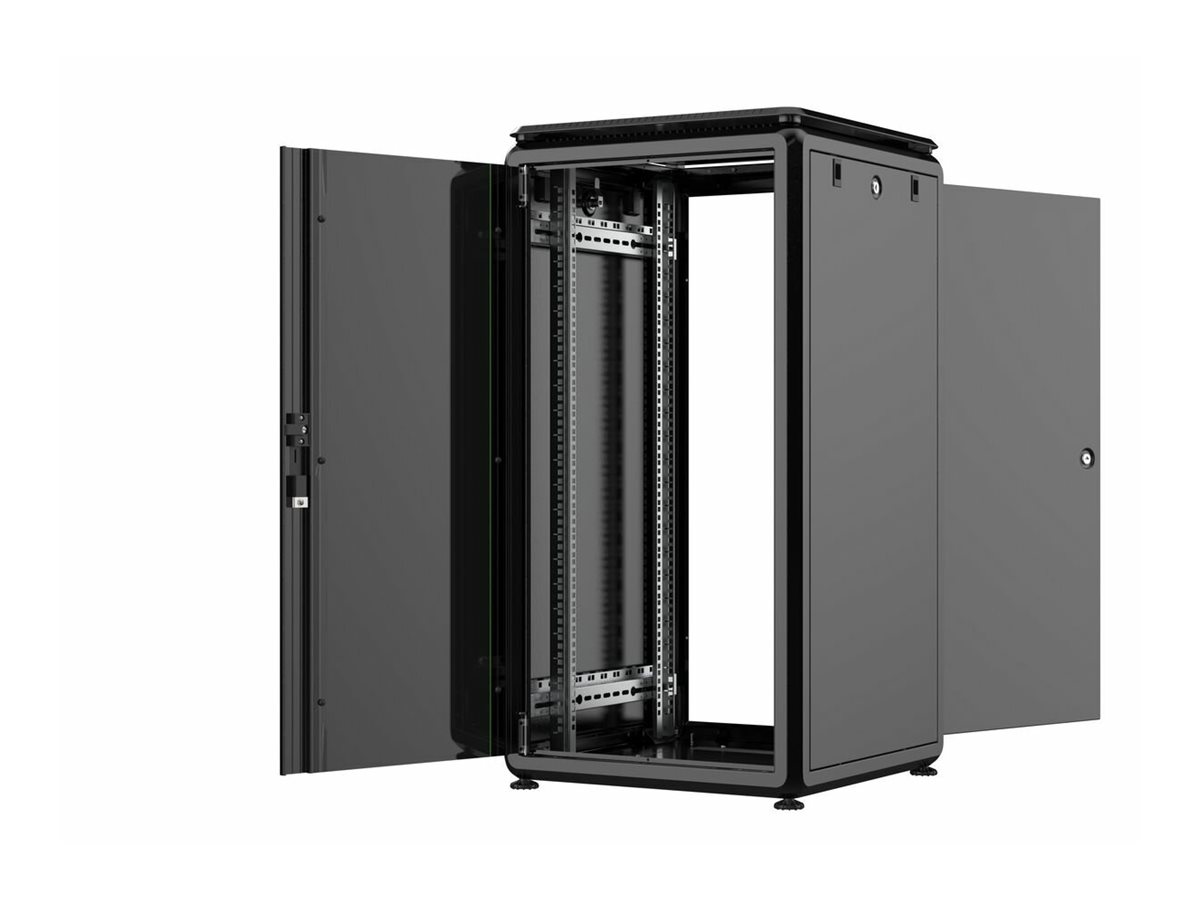 Lanview by Logon Data Line Netzwerkschrank RDL22U66BL 22U 600x600x1164mm Schwarz