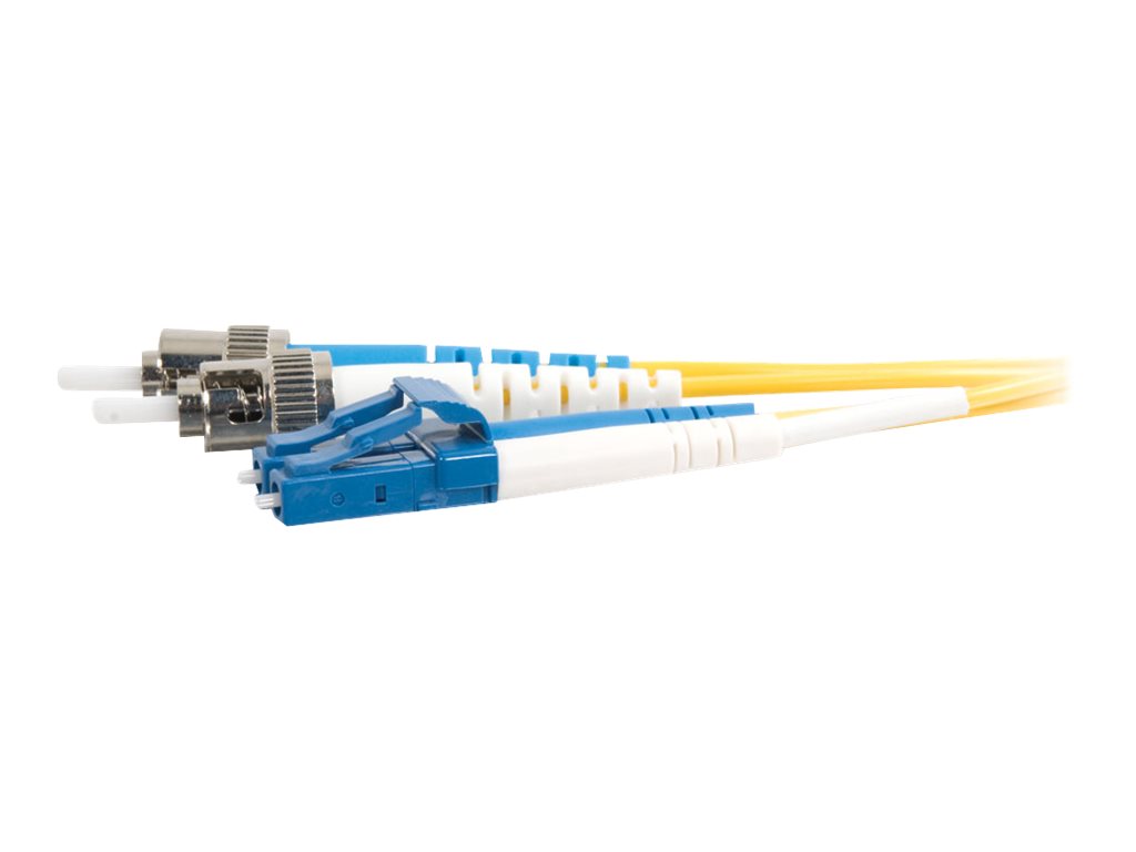 C2G LC-ST 9/125 OS1 Duplex Singlemode PVC Fiber Optic Cable (LSZH) - patch kabel - 1 m - 1 m - žlutá – foto 2