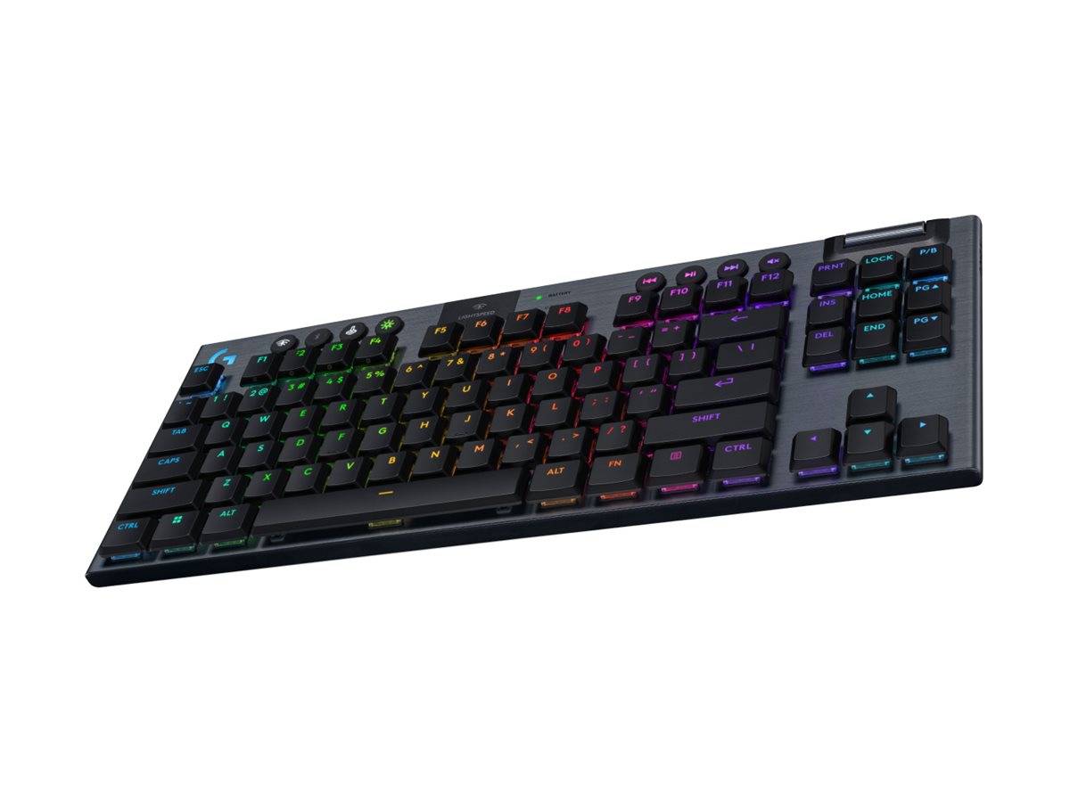 Logitech G G915 X keyboard gaming LIGHTSPEED TKL QWERTY English black Input Usage / lifestyle Right side 72480