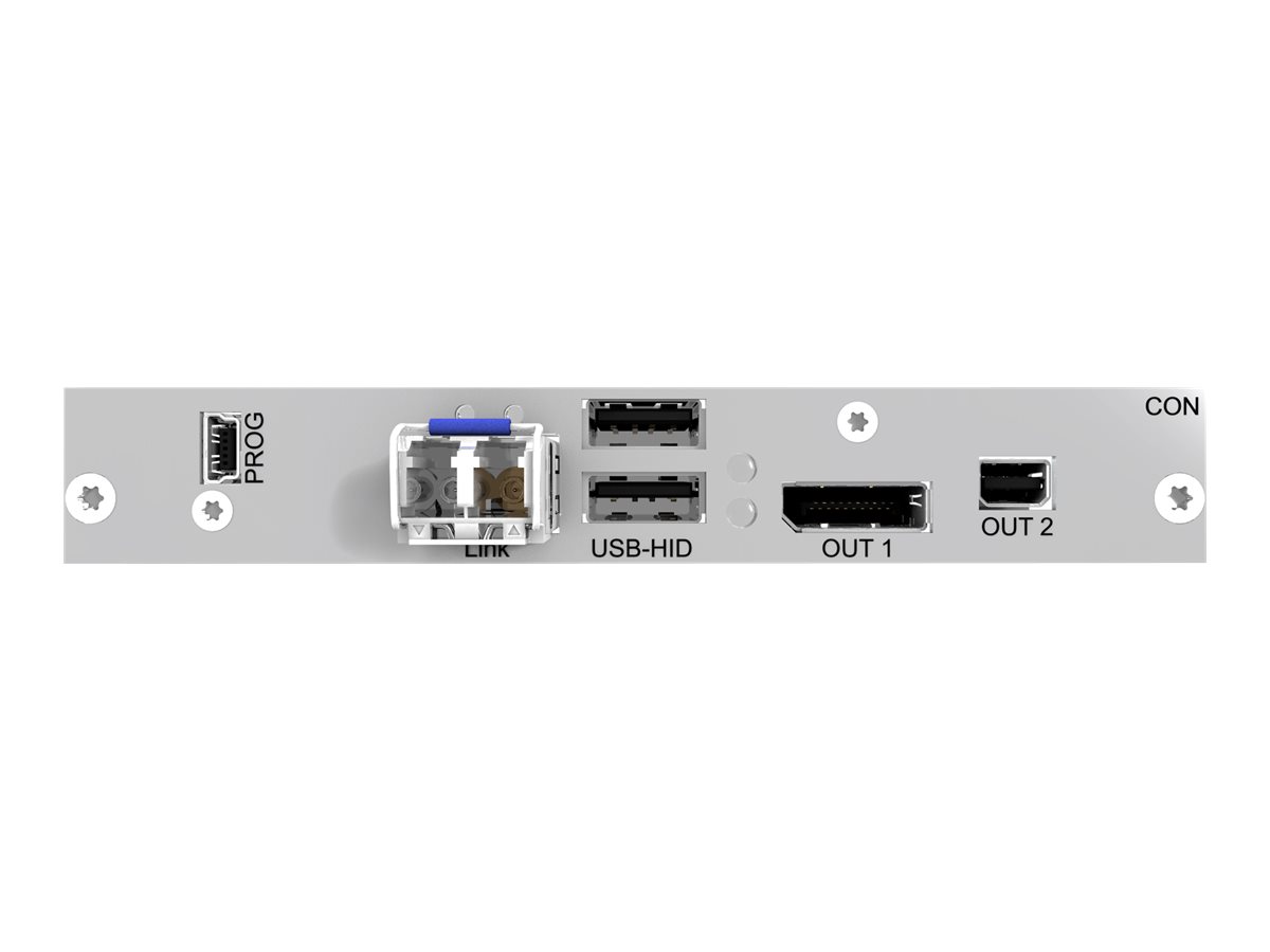Black Box DKM FX Modular KVM Extender Interface Card Dual-Head, 4K30 DisplayPort 1.1, USB HID, High-Speed Singlemode Fiber
