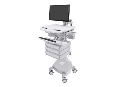 Ergotron StyleView Electric Lift Cart with LCD Arm, LiFe Powered, 3 Drawers (1x3)