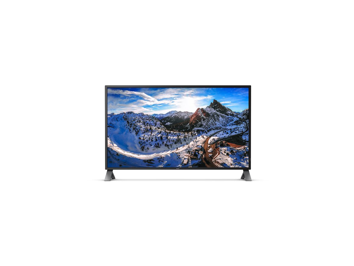 Philips P-line 438P1 LED monitor 4K Product shot Left-angle 79750