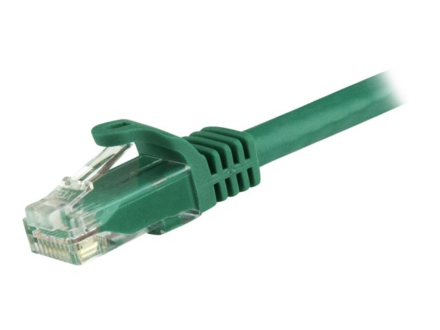 Image of StarTech.com 1.5m CAT6 Ethernet Cable, 10 Gigabit Snagless RJ45 650MHz 100W PoE Patch Cord, CAT 6 10GbE UTP Network Cable w/Strain Relief, Green, Fluke Tested/Wiring is UL Certified/TIA - Category 6 - 24AWG (N6PATC150CMGN) - patch cable - 1.5 m - green