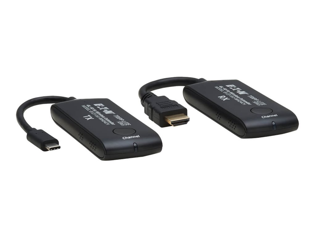 Eaton Tripp Lite Series HDMI over Wireless Extender Kit, USB Type-C Mini Transmitter and HDMI Mini Receiver, 4K 60Hz, 65ft (20M)- Wireless HDMI, switchable channel