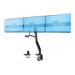 StarTech.com Crossbar Triple Monitor Desk Mount, VESA 75x75/100x100