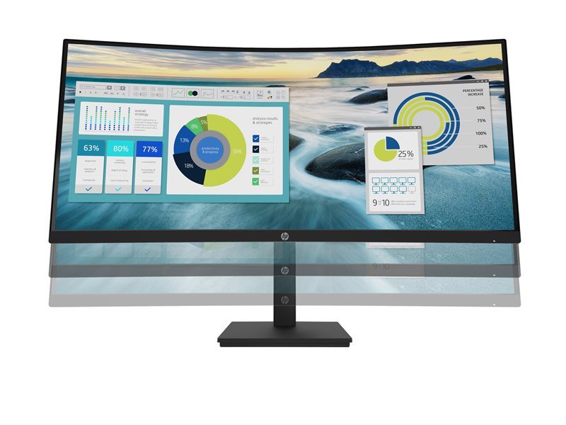 Moniteur HP P34hc G4 34'' WQHD VA Incurvé 5 ms GtG 250nits HDMI/ Display Port/ U