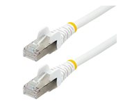 StarTech.com 50cm CAT6a  Cable - White - Low Smoke Zero Halogen (LSZH) - 10GbE 500MHz 100W ++ Snagless RJ-45 w/Strain Reliefs S/FTP Network Patch Cord CAT 6a S/FTP 50cm Patchkabel Hvid