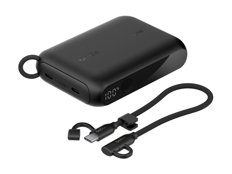 Belkin BoostCharge power bank with display USB-C 20 Product shot Left-angle 79451