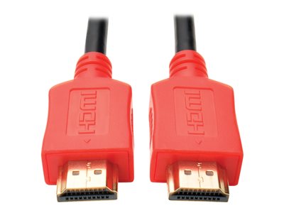 Tripp Lite 6ft High Speed HDMI Cable Digital A/V UHD HDMI 4Kx2K M/M Red 6' - HDMI cable - HDMI male to HDMI male - 1.8 m - shielded - red - molded