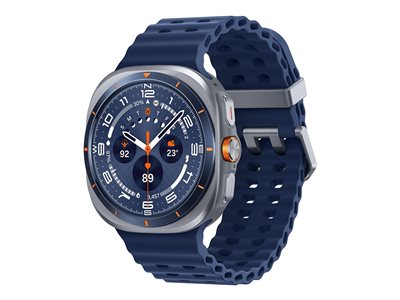 Samsung Galaxy Watch Ultra 47 mm titanium blue smart watch with marine band rubber blue 