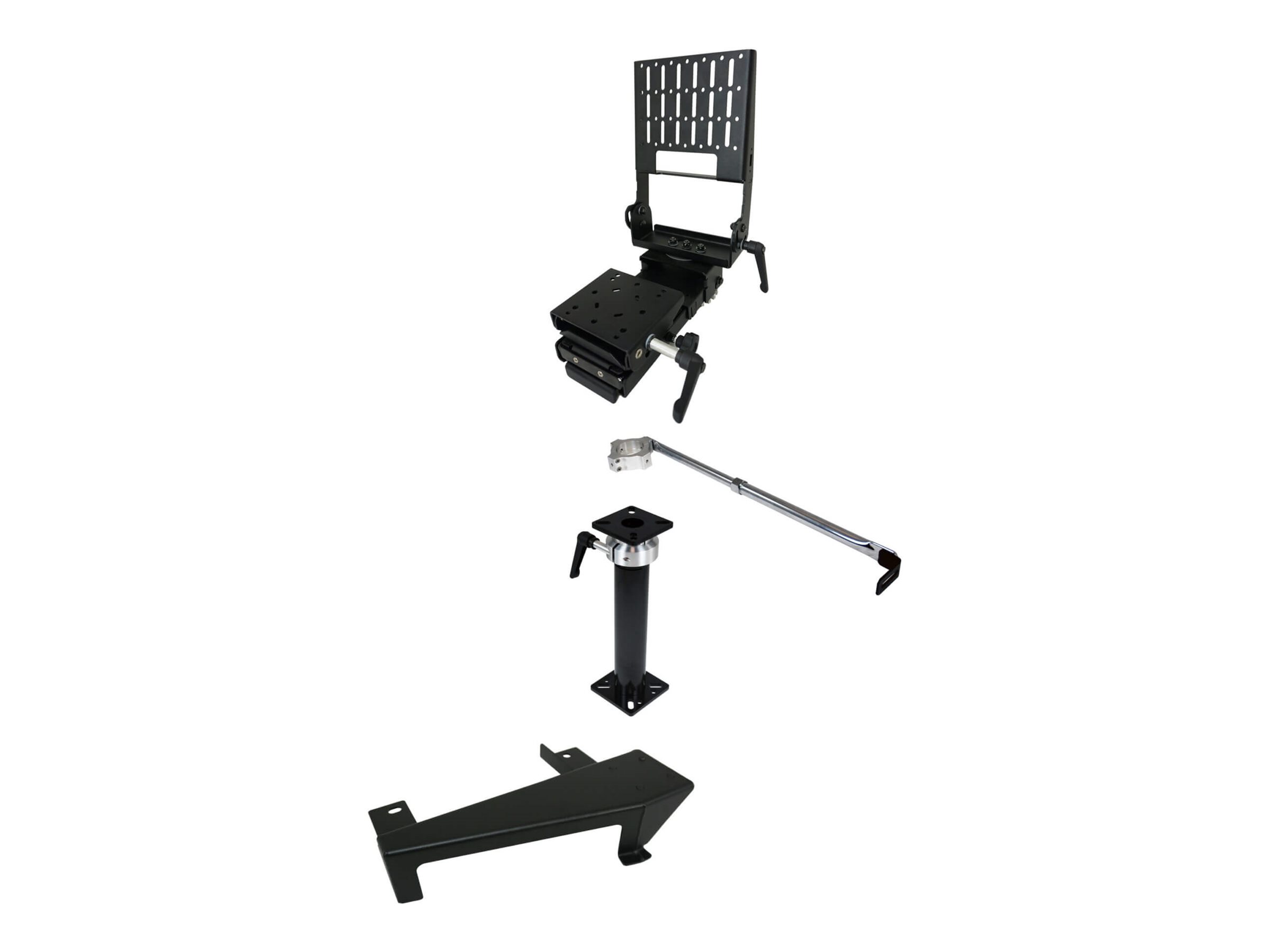 Havis Premium - Mounting kit (heavy duty vehicle specific base plate, heavy duty pole with height adjust handle, keyboard mount, motion device, stability support arm, monitor mount)