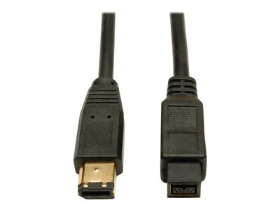 Tripp Lite 6ft Hi-Speed FireWire IEEE Cable-800Mbps with Gold Plated Connectors 9pin/6pin M/M 6'