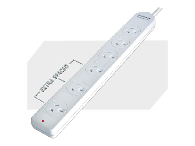 Sansai power strip with overload protection 2400 Product shot Left-angle 79300