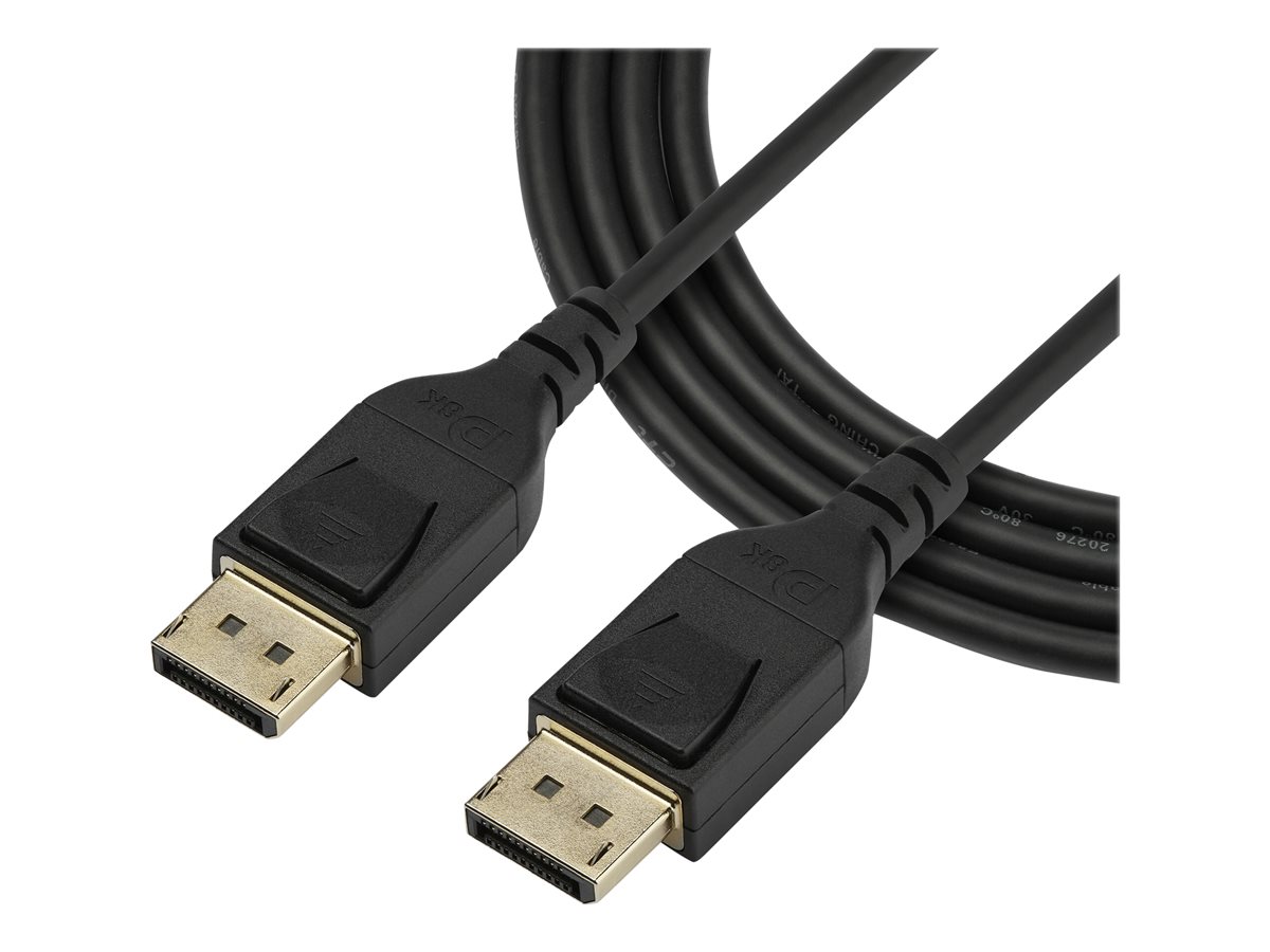 StarTech.com 6ft/2m VESA Certified DisplayPort 1.4 Cable, 8K 60Hz HBR3 HDR, Super UHD DisplayPort to DisplayPort Monitor Cord, Ultra HD 4K 120Hz DP 1.4 Slim Video Cable M/M DP Connectors - DP 1.4 Latching Cable - kabel DisplayPort - DisplayPort do DisplayPort - 2 m – foto 3