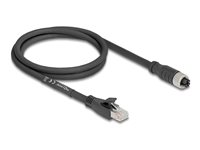 DeLOCK CAT 5e S/FTP 1m Kabel til netværksadapter Sort