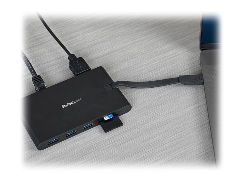 StarTech.com Adaptateur Multiport USB-C - USB Type C vers HDMI 4K,  Alimentation 100W Passthrough, SD/