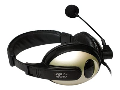 LogiLink Stereo Headset with High Comfort - Headset - full size wired (HS0011A) for business | Atea eShop