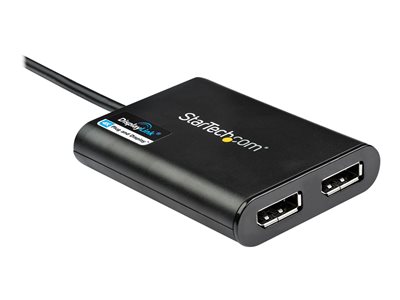 StarTech.com USB 3.0 to Dual DisplayPort Adapter 4K 60Hz, DisplayLink Certified, Video Converter with External Graphics Card - Mac & PC (USB32DP24K60)
