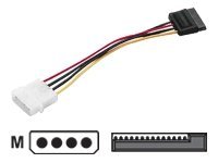 Hama 15 pin Serial ATA strøm (male) - 4-PIN intern strøm (male) 50cm Strømkabel